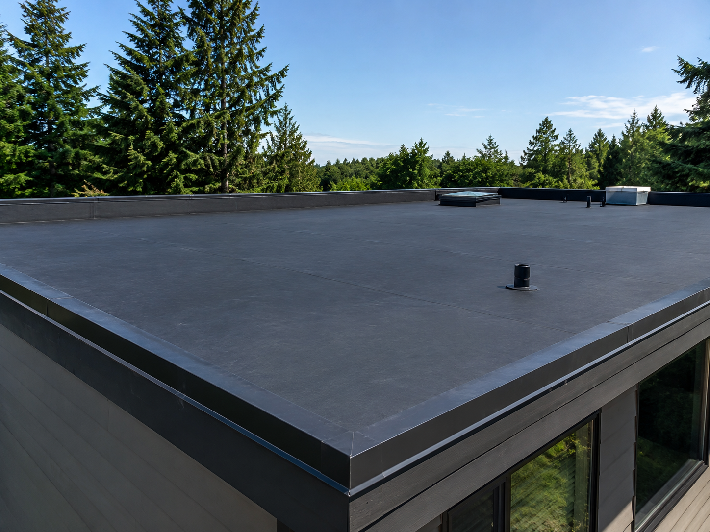 Finished flat roof system